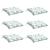 Perne de scaun, 6 buc., 40x40x7 cm, textil, model frunze GartenMobel Dekor