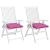 Perne de scaun, 2 buc., pink, 40x40x7 cm, material textil GartenMobel Dekor