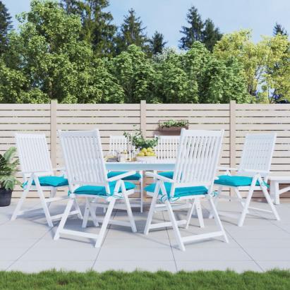 Perne de scaun, 6 buc., turcoaz, 40 x 40 x 7 cm, textil GartenMobel Dekor