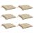 Perne de scaun, 6 buc., bej, 50x50x7 cm, textil oxford GartenMobel Dekor