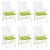 Perne de scaun 6 buc. verde deschis 50x50x7 cm textil oxford GartenMobel Dekor