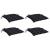 Perne scaun, 4 buc., negru carouri, 50x50x7 cm, textil oxford GartenMobel Dekor