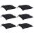 Perne scaun, 6 buc., negru carouri, 50x50x7 cm, textil oxford GartenMobel Dekor