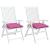 Perne de scaun, 2 buc., roz, 50x50x7 cm, textil oxford GartenMobel Dekor