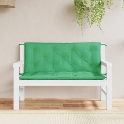 Perne bancă de grădină 2buc., verde,120x50x7cm, țesătură oxford GartenMobel Dekor