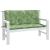 Perne bancă de grădină 2 buc. model frunze 120x50x7 cm textil GartenMobel Dekor