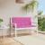 Perne bancă de grădină 2 buc. roz 120x50x7 cm textil GartenMobel Dekor