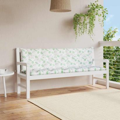 Perne bancă de grădină, 2 buc., model frunze, țesătură oxford GartenMobel Dekor