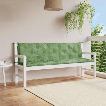 Perne bancă de grădină, 2 buc., model frunze, țesătură oxford GartenMobel Dekor