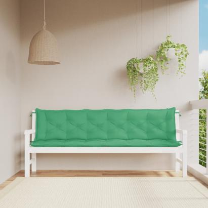 Perne bancă de grădină 2buc., verde,200x50x7cm, țesătură oxford GartenMobel Dekor