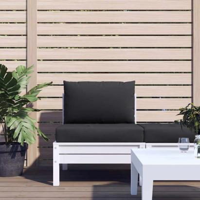 Perne de canapea din paleți, 2 buc., negru, material textil GartenMobel Dekor