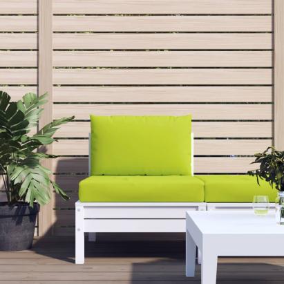 Perne pentru canapea din paleți, 2 buc., verde aprins, textil GartenMobel Dekor