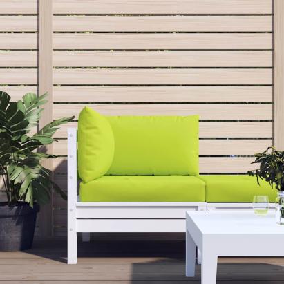 Perne pentru canapea din paleți, 3 buc., verde aprins, textil GartenMobel Dekor