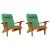 Perne pentru scaune Simplu 2 pcs Verde 58 x 77 x 4,5 cm GartenMobel Dekor