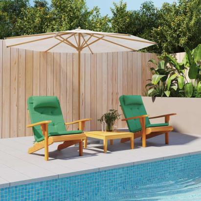 Perne pentru scaune Simplu 2 pcs Verde 58 x 77 x 4,5 cm GartenMobel Dekor