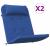 Perne pentru scaune Simplu 2 pcs albastru 58 x 77 x 4,5 cm GartenMobel Dekor