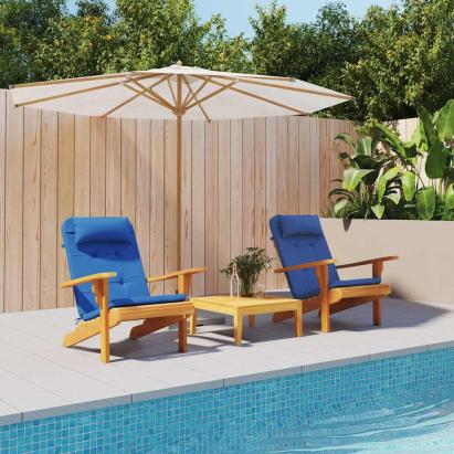 Perne pentru scaune Simplu 2 pcs albastru 58 x 77 x 4,5 cm GartenMobel Dekor