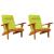 Perne pentru scaune 2 pcs Verde strălucitor. 58 x 77 x 4,5 cm GartenMobel Dekor