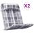 Perne scaun Adirondack, 2 buc, gri, careuri, textil oxford GartenMobel Dekor