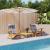 Perne scaun Adirondack, 2 buc, gri, careuri, textil oxford GartenMobel Dekor
