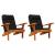 Perne scaun Adirondack, 2 buc, negru, careuri, textil oxford GartenMobel Dekor