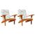 Perne de scaun adirondack, 2 buc, model frunze, textil Oxford GartenMobel Dekor