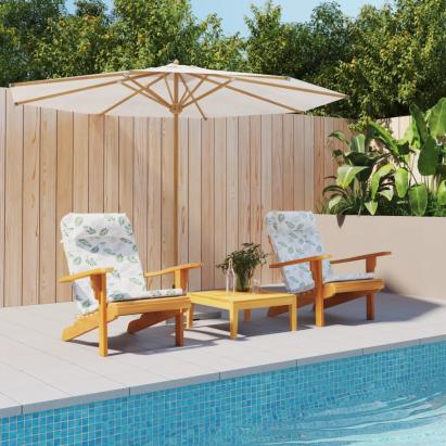 Perne de scaun adirondack, 2 buc, model frunze, textil Oxford GartenMobel Dekor