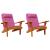 Perne pentru scaun Adirondack, 2 buc., roz, țesătură Oxford GartenMobel Dekor