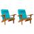 Perne pentru scaune Simplu 2 pcs Turcoaz 58 x 77 x 4,5 cm GartenMobel Dekor