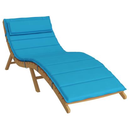 Perna de șezlong pentru soare Albastru deschis 178 x 60 x 4 cm GartenMobel Dekor