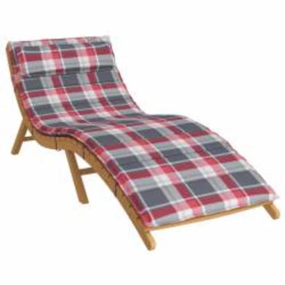 Perna de șezlong pentru soare Roșu și gri 178 x 60 x 4 cm GartenMobel Dekor