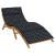 Perna de șezlong pentru soare Negru 178 x 60 x 4 cm GartenMobel Dekor