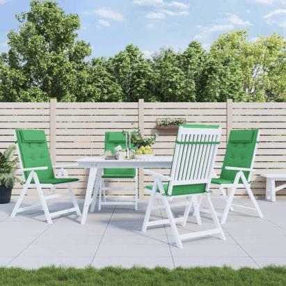 Perne scaun cu spătar înalt, 4 buc, verde, țesătură Oxford GartenMobel Dekor