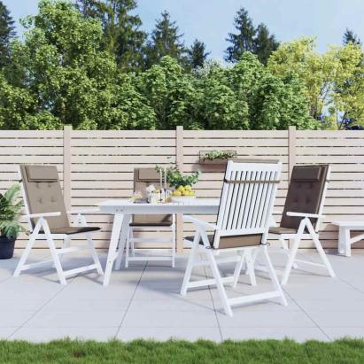 Perne scaun cu spătar înalt, 4 buc, gri taupe, țesătură Oxford GartenMobel Dekor