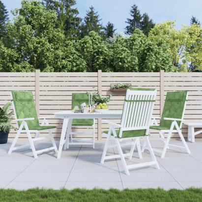 Perne de scaun spătar înalt, 4 buc, model frunze, textil Oxford GartenMobel Dekor