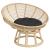 Pernă rotundă negru, Ø 60 x11 cm, țesătură Oxford GartenMobel Dekor