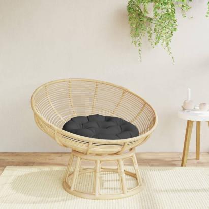 Pernă rotundă negru, Ø 60 x11 cm, țesătură Oxford GartenMobel Dekor
