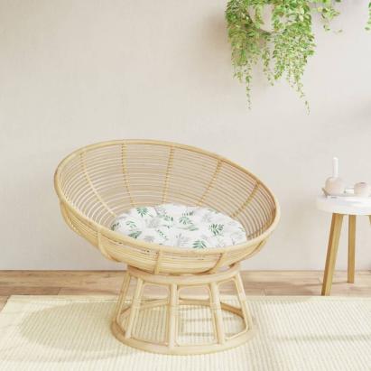 Pernă rotundă, model frunze, Ø 60 x 11 cm, țesătură Oxford GartenMobel Dekor