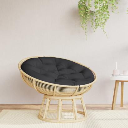 Pernă rotundă negru, Ø 100 x11 cm, țesătură Oxford GartenMobel Dekor