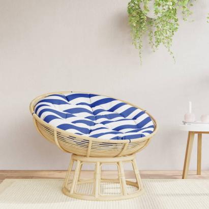 Pernă rotundă dungi albastre/albe, Ø100 x11 cm, textil Oxford GartenMobel Dekor