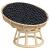 Pernă rotundă negru Ø 100x11 cm țesătură Oxford model carouri GartenMobel Dekor