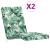 Perne scaun de terasă, 2 buc, model frunze, textil Oxford GartenMobel Dekor