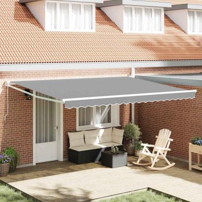 Cadru pentru cort retractabil Manual Alb 450 × 300 cm Aluminiu GartenMobel Dekor