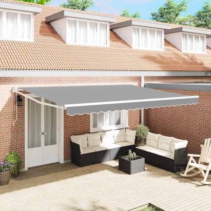 Cadru pentru cort retractabil Alb 500 × 300 cm Aluminiu GartenMobel Dekor