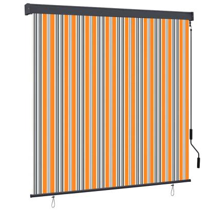 Rulou textil cu perdele Dungi Galben și Albastru 180 x 250 cm GartenMobel Dekor