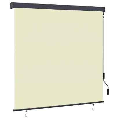 Rulou textil cu perdele Crem 180 x 250 cm Țesătură și Aluminiu GartenMobel Dekor