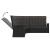Set șezlonguri de grădină, 2 piese, cu perne, negru, poliratan  GartenMobel Dekor
