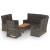 Set mobilier de grădină cu perne, 4 piese, gri, poliratan GartenMobel Dekor