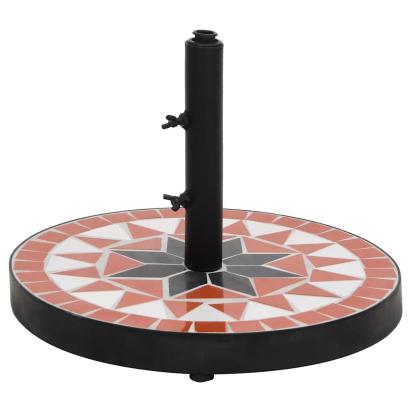 Suport umbrelă de soare, cărămiziu și alb, rotund, 12 kg GartenMobel Dekor
