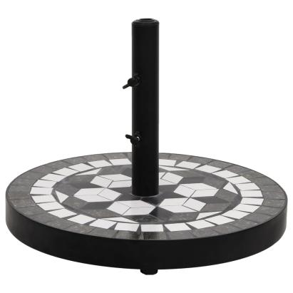 Suport umbrelă de soare, negru și alb, rotund, 12 kg GartenMobel Dekor